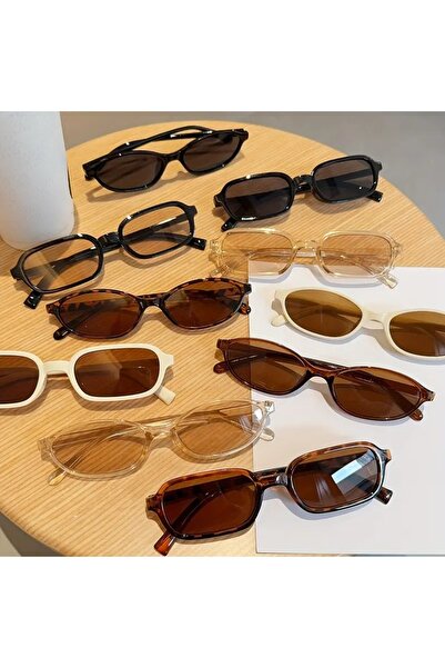 mujeres نظارة شمسية مستطيلة الشكل بتصميم نحيف للجنسين ونموذج قطة ذات جودة أنيقة