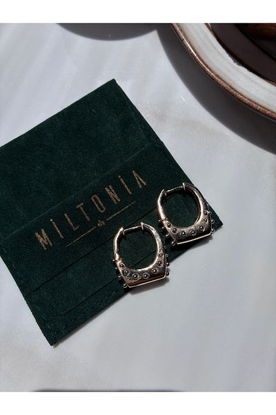Miltonia Gold Detailed Tarnish-Free Earrings