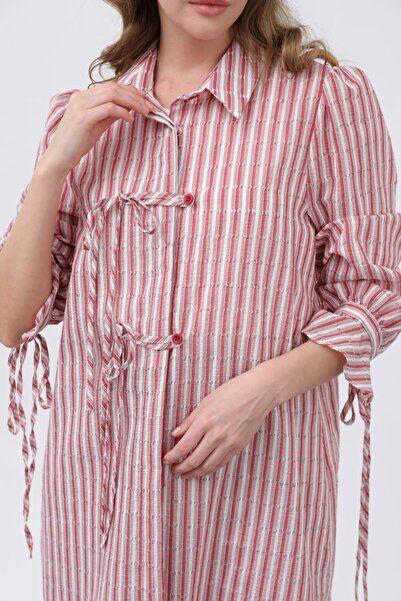 Puane Women Sleeves and Button Closures Lace Detail Top Quality Tunic