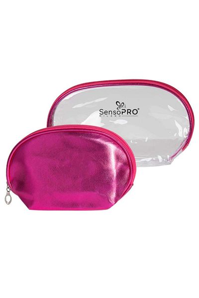 SensoPRO Milano Travel Wallet Transparent & Fuchsia, SensoPRO Fiesta, set of 2 pcs