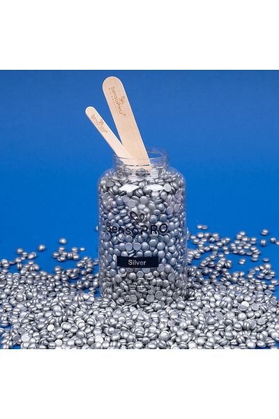 SensoPRO Milano Silver Professional Elastic Hair Removal Wax, 400g