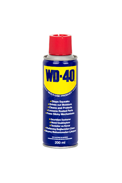 Genel Markalar WD-40 Çok Amaçlı Sıvı, Yağ Çözücü, Pas Sökücü, Temizleyici ve Koruyucu, 200ml