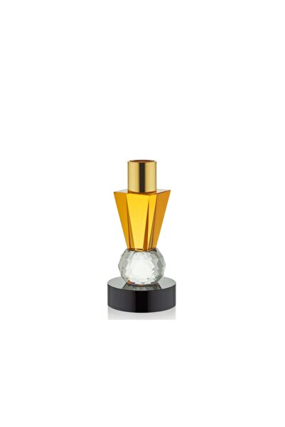 Gürdamar Home Lamedore Reby Alt Kısmı Siyah Kahverengi Mumluk 6 x 6 x 12.5 Cm