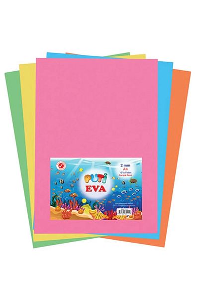PRATİKOBA A4 Classic Eva 10-Piece Mixed Color Pouch VİVA.1116