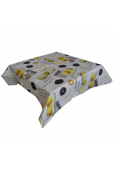PUFO Față de masă din pânză de mușchi Lemon Time, 140 x 140 cm