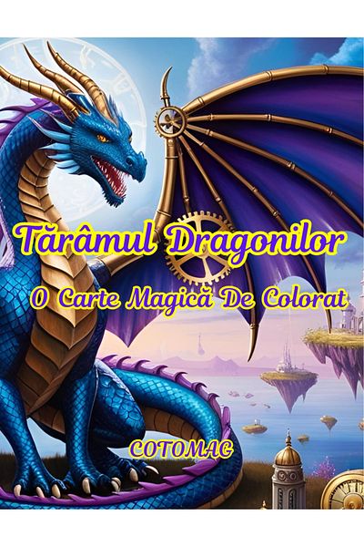 Cotomag Carte de Colorat Taramul Dragonilor - O Carte Magica de Colorat / Pentru Adulti si Copii