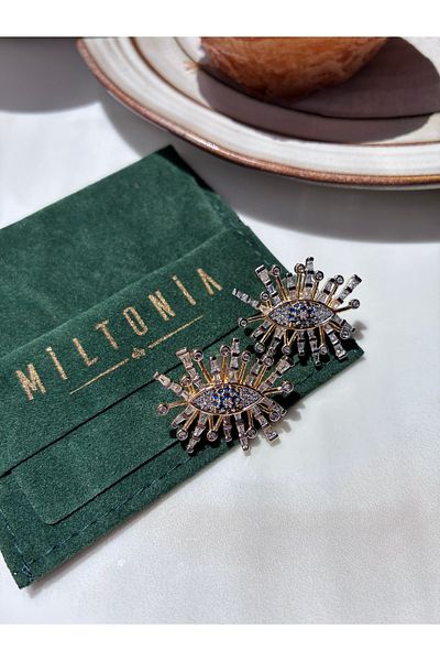 Miltonia Eye Zircon Stone Stylish Tarnish Free Earrings