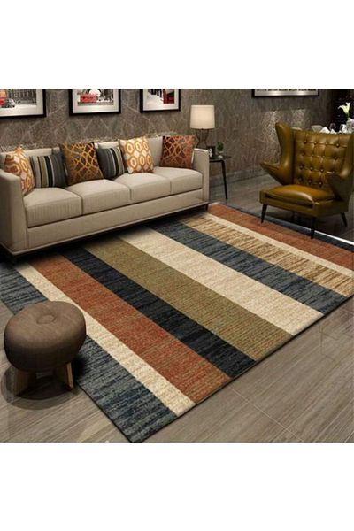 Primo Plus modern printed rectangular polypropylene rug, warm and anti-slip 140 x 202