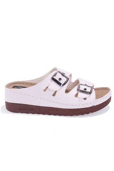 DAGOSTER Dza37-3001 White Daily Orthopedic Women's Slippers