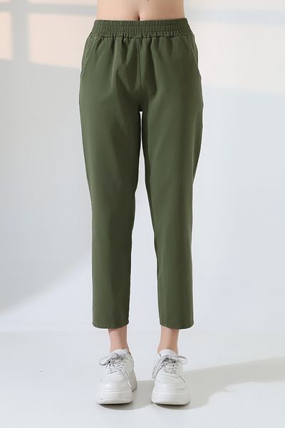 LOKADI Women's Soft Texture Premium Skinny Leg Gabardine Trousers