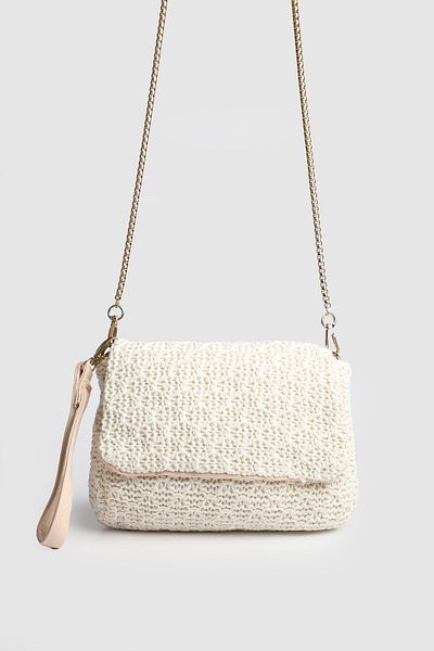 La La'Graccio Paris La'Graccio Paris Women's Festa Knitted Strap Bag Knitted Cream