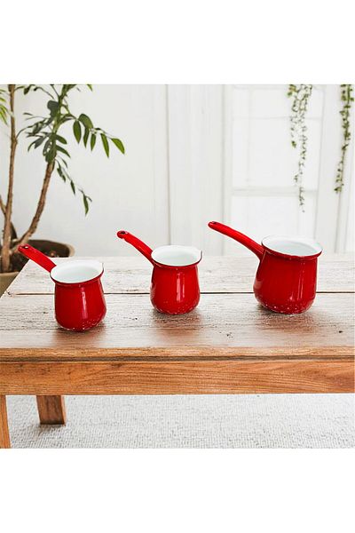 AHİR TİCARET Marbling Enamel Three Coffee Pot Set Red Purchaseable I Hope This Helps.