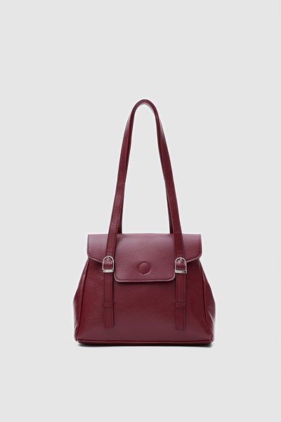 La La'Graccio Paris La'Graccio Paris Women's Loma Soft Leather Shoulder Bag Claret Red