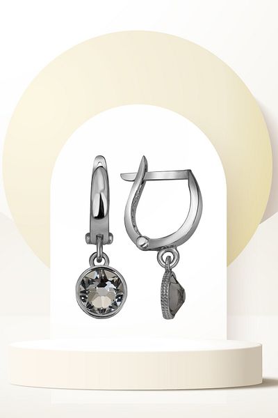 Swaroski Zirconia Crystal Stone Dangle Earrings
