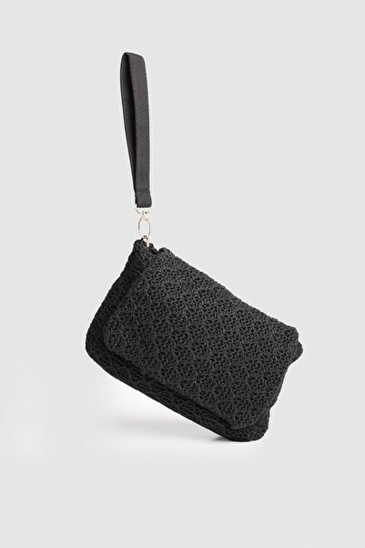 La La'Graccio Paris La'Graccio Paris Kadın Festa Örme Askılı Çanta Örme Siyah