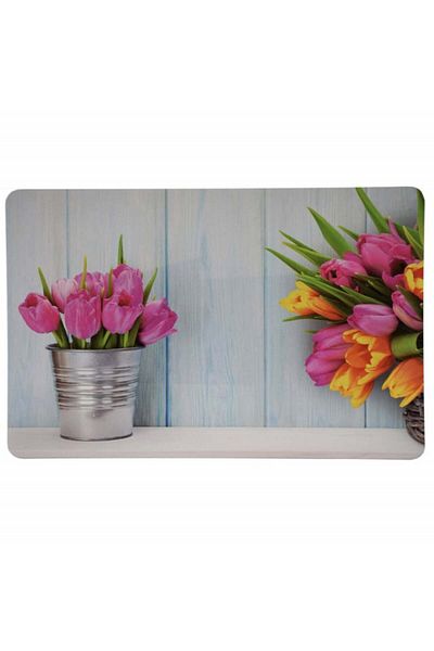 PUFO Set suporturi pentru farfurii pentru servire la masă, model Tulips, 4 piese