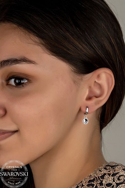 Swaroski Zirconia Crystal Stone Dangle Earrings