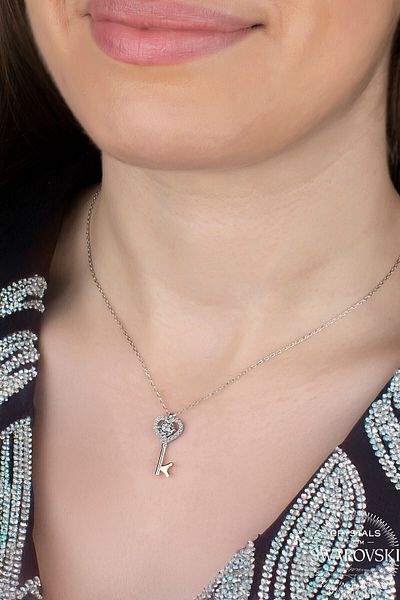 Swaroski Zirconia Stone Key Women's Necklace - Meaningful and Stylish