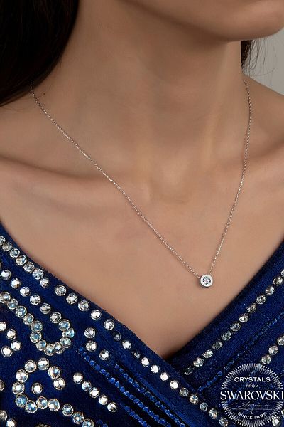 Swaroski Zirconia Solitaire Women's Necklace - Brilliant and Eye-Catching