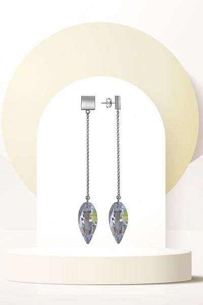 Swaroski Brilliant Special Cut Earrings with Zirconia Crystal Stone