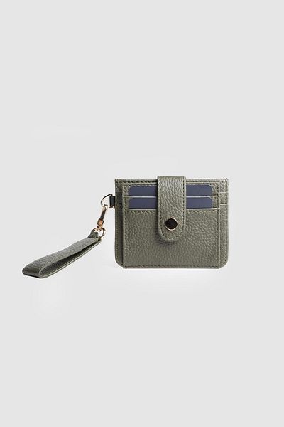 La La'Graccio Paris La'Graccio Paris Women's Greenhouse Card Holder Wallet Khaki Green