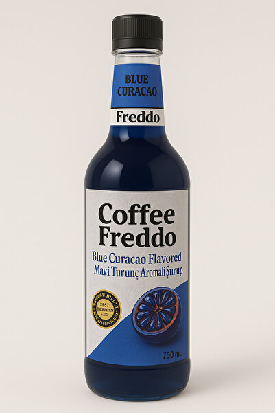 COFFEE FREDDO MAVİ TURUNÇ Kahve Şurubu Kahve Ve Kokteyl Şurubu Kalorisiz Form...