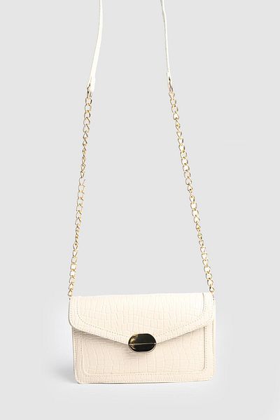 La La'Graccio Paris La'Graccio Paris Women's Lave Crocodile Strap Bag Cream