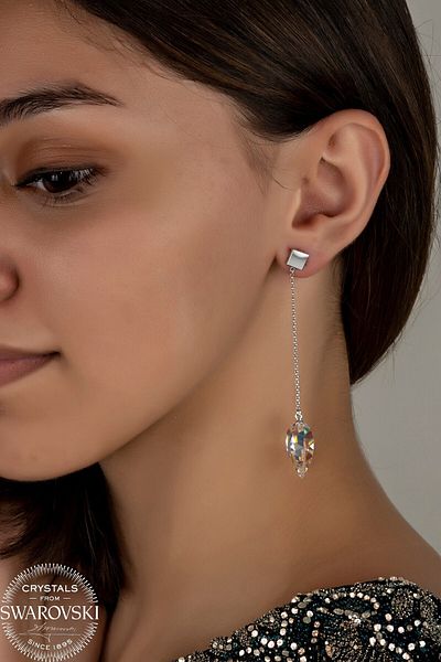 Swaroski Brilliant Special Cut Earrings with Zirconia Crystal Stone