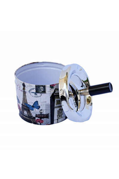 PUFO Romantic Paris metal ashtray, windproof with button