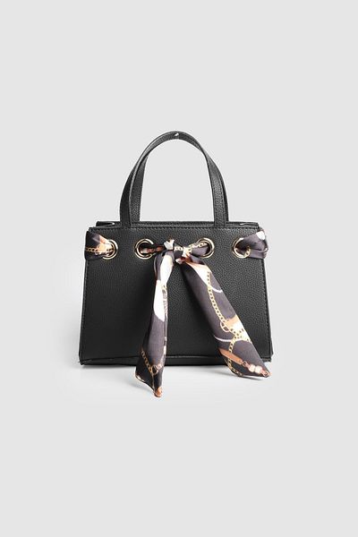 La La'Graccio Paris La'Graccio Paris Women's Rabel Scarf Hand and Strap Bag Black