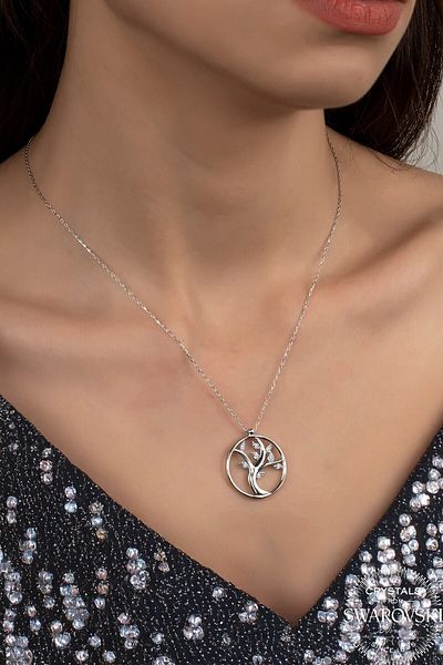 Swaroski Zirconia Stone Tree of Life Women's Necklace - Nature Inspired Elegance