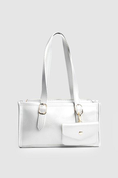 La La'Graccio Paris La'Graccio Paris Women's Bace Baguette Bag with Coin Purse Silver