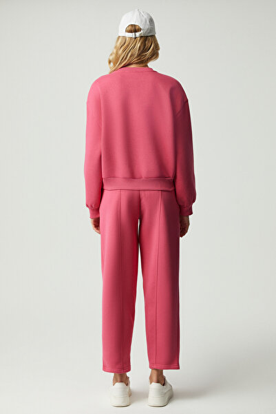 GRIMELANGE MORGANS Kadın Geniş Paça Oversize Pembe Eşofman Altı