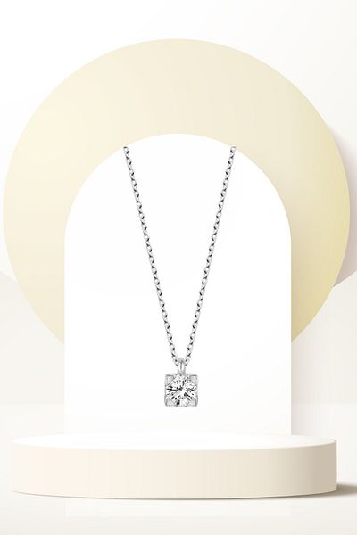 Swaroski Zirconia Solitaire Women's Necklace - Elegant and Stylish Design
