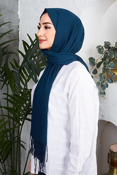 Golden Rose Cotton Emerald Tassel Shawl