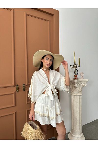 LOKADI Women's Accessory Detailed Double Suit
