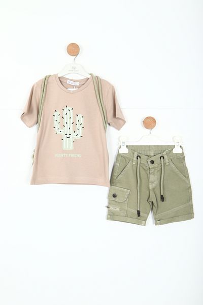 xo kids moda Male Child Lower Upper Shorts Suit 2-7 Years 3147