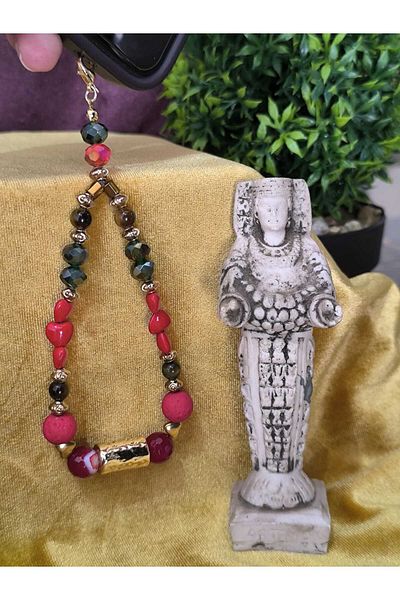 SIRÇA SEPETİ Hematite Electromagnetic Gold Phone Protection Accessory Charm Phone Lanyard Phone Strap