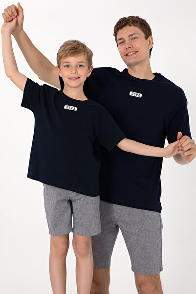 U.S. Polo Assn. Ανδρικό μπλουζάκι Oversize Fit Crew Neck Navy Blue 50305923-VR033