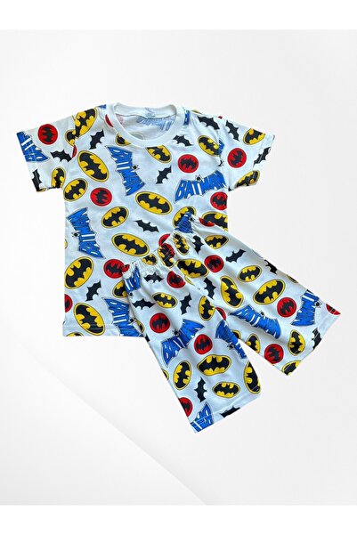 Fil Kids Dečačka letnja pidžama od Pamuk delova, siva, sa motivom Betmena, kr...