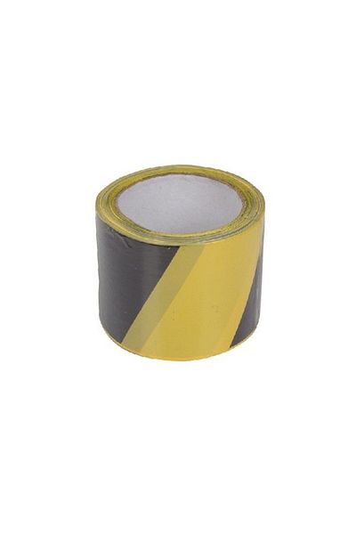 Polonia Bicolor Warning Tape Black-Yellow 75Mm / 100M