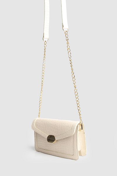 La La'Graccio Paris La'Graccio Paris Women's Lave Crocodile Strap Bag Cream
