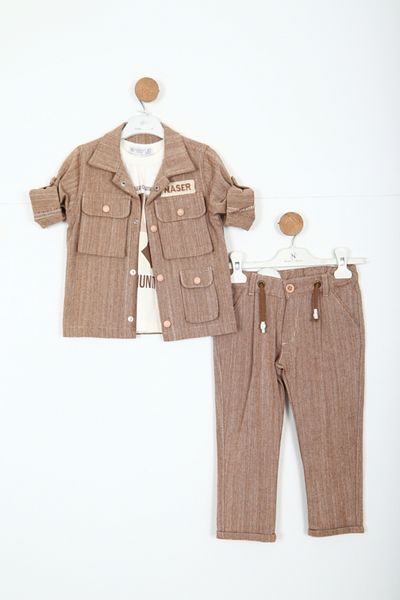 xo kids moda Boy's Top and Bottom Set 2-6 Years 12520
