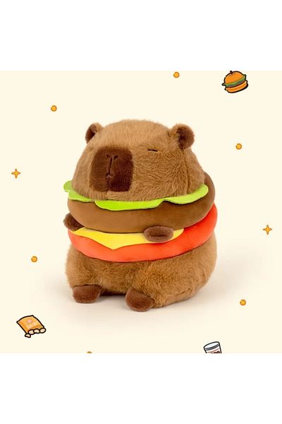 ABYZ Brown Capybara Plush Toy 20cm Burger, Soft, Cute And Ideal For Children, Perfect Gift ™