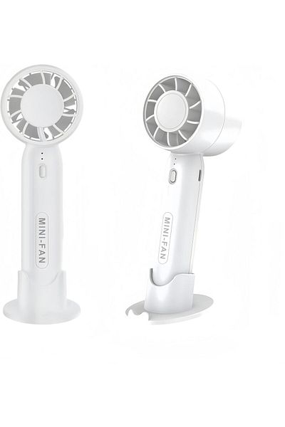 MACON Coku T-10 Handheld Mini Fan, Portable USB Rechargeable Fan With Base - 3 Speed Powerful & Quiet Pers