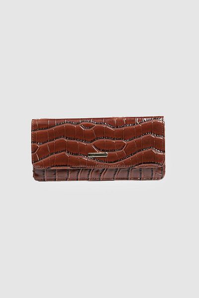 La La'Graccio Paris La'Graccio Paris Mng Equivalent Crocodile Wallet Brown
