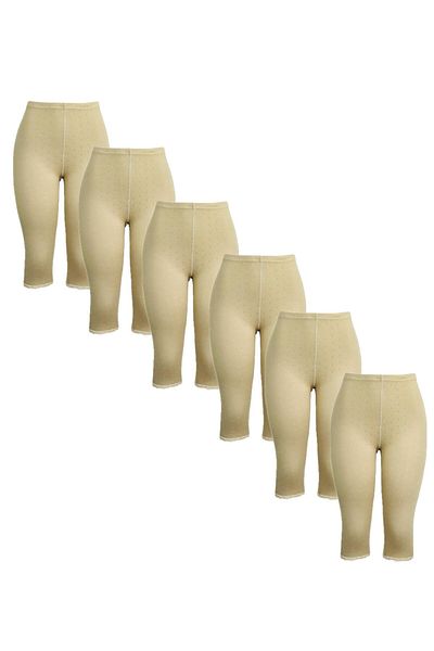 City Rose Fashion 100% Cotton Perforated Bermuda Shorts - Women's 6-Pack