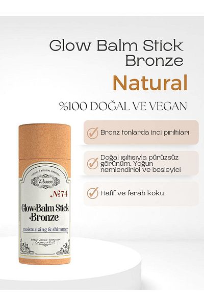 Rosece 75 ml Bronze Glow Balm Stick - Glittering Body Oil and Glittering Moisturizing Care