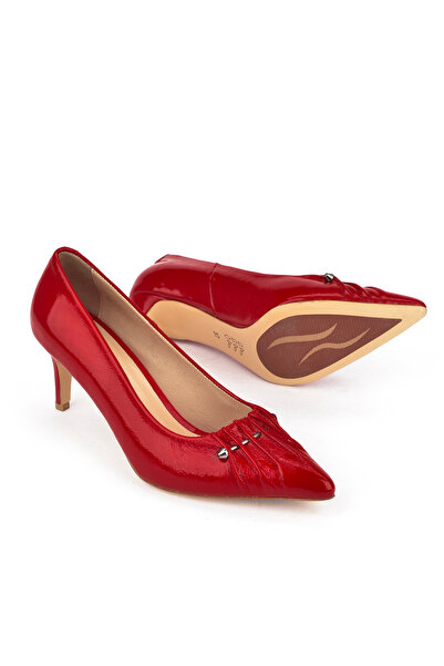 Ziya , Kadın Hakiki Deri Topuklu Ayakkabı 1511030Z2544 Kırmızı