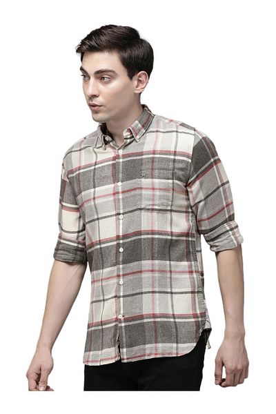 The Bear House Men's'S GREY FLANNEL CASUAL SHIRT for Every Occasion